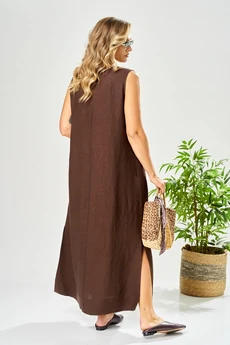 Платье 210 коричневый AVA fashion