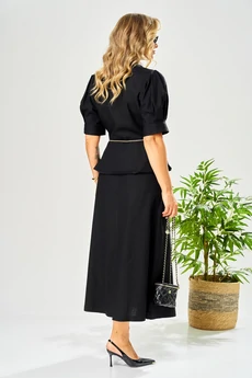 Костюм с юбкой 213 черный AVA fashion