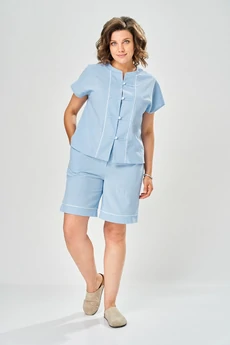 Костюм с шортами 216 голубой AVA fashion