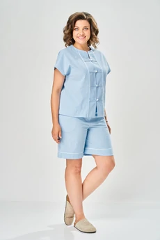 Костюм с шортами 216 голубой AVA fashion