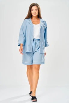 Костюм с шортами 218 голубой AVA fashion