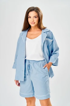 Костюм с шортами 218 голубой AVA fashion