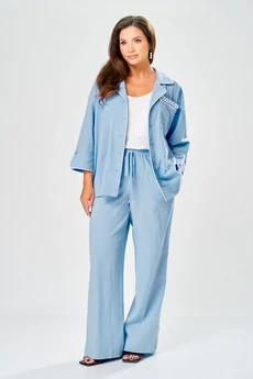 Костюм брючный 219 голубой AVA fashion