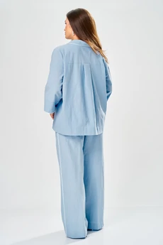 Костюм брючный 219 голубой AVA fashion