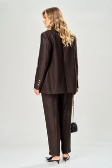 Костюм брючный 221 коричневый AVA fashion