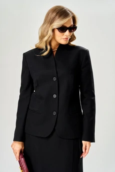 Костюм с юбкой 223 черный AVA fashion