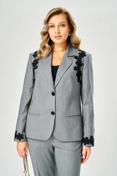 Костюм брючный 231 серый AVA fashion