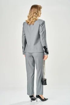 Костюм брючный 231 серый AVA fashion