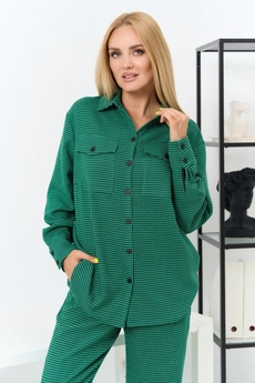 Костюм брючный 915 зеленая клетка AZZARA