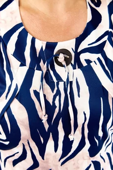 Блузка 4072 сине-кремовый Abbi