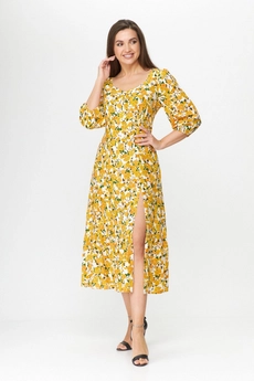 Платье 1012 желтые кувшинки Abbi
