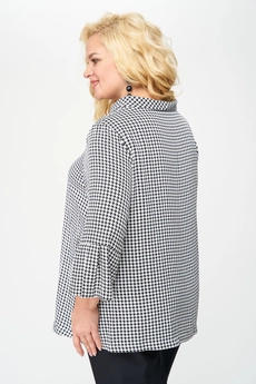 Блузка 4022 бело-черный Abbi