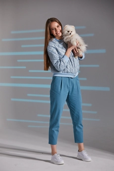 Бомбер 104 голубой AmberA