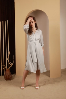 Костюм с платьем 248 пепельный AmberA