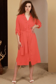 Костюм с платьем 248 коралл AmberA