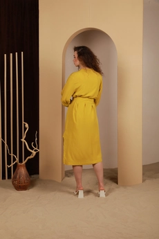 Костюм с платьем 248 горчица AmberA