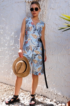 Костюм с шортами 2025 листья Ambera style