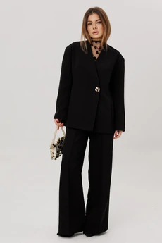 Костюм брючный 2051 черный Ambera style