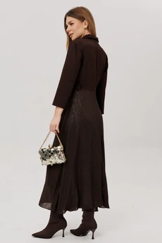 Платье 1034-5 коричневый Ambera style