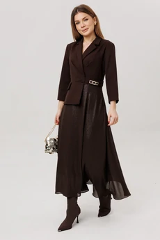 Платье 1034-5 коричневый Ambera style