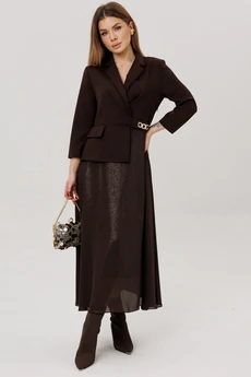 Платье 1034-5 коричневый Ambera style