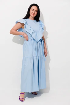 Платье 1149 голубой Ambera style