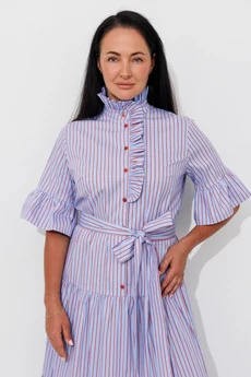 Платье 1152 голубой Ambera style
