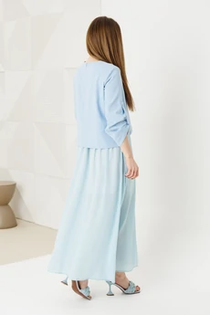Платье 1007-10 голубой Ambera style