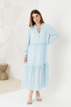 Платье 1130-2 голубой Ambera style