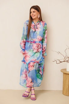 Платье 1130-4 цветы Ambera style