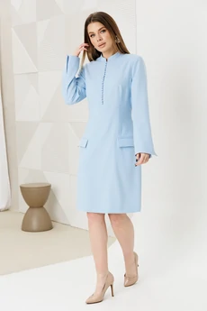 Платье 1139-1 голубой Ambera style