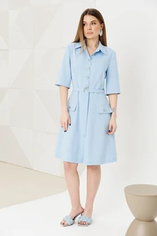 Платье 1140 голубой Ambera style