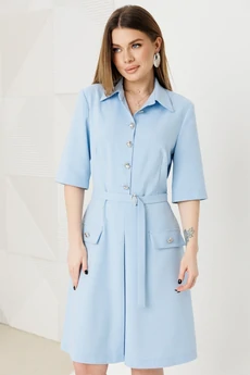 Платье 1140 голубой Ambera style