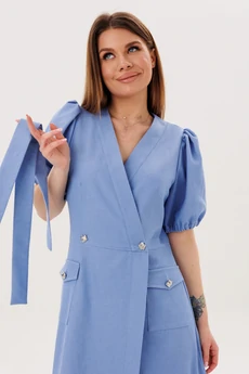 Платье 1143 голубой Ambera style