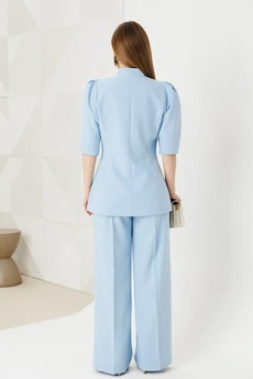 Костюм брючный 2149 голубой Ambera style