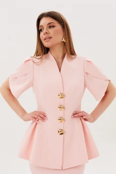 Костюм с юбкой 2157 пудра Ambera style