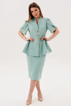 Костюм с юбкой 2157-1 пудра Ambera style