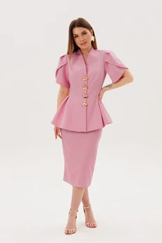 Костюм с юбкой 2157-2 пудра Ambera style