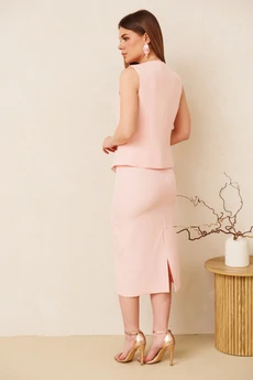 Костюм с юбкой 2166 пудра Ambera style