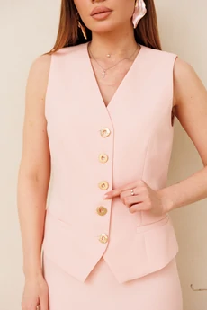 Костюм с юбкой 2166 пудра Ambera style