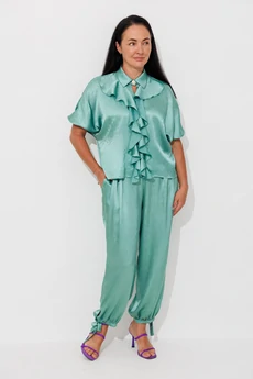 Костюм брючный 2171 изумруд Ambera style
