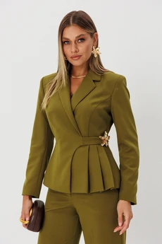 Костюм брючный 2172 оливка Ambera style