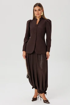 Костюм брючный 2174 шоколад Ambera style