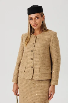 Костюм с юбкой 2179 беж Ambera style