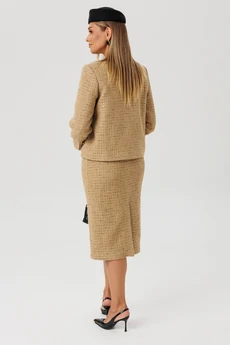 Костюм с юбкой 2179 беж Ambera style