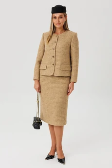 Костюм с юбкой 2179 беж Ambera style