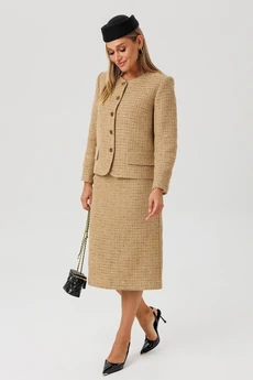 Костюм с юбкой 2179 беж Ambera style