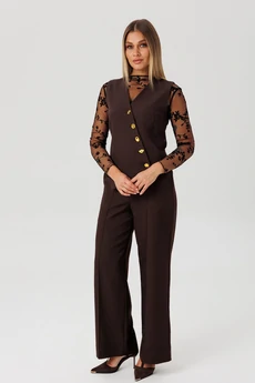 Костюм брючный 3025 шоколад Ambera style