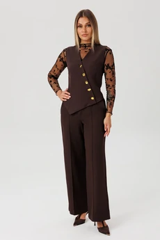 Костюм брючный 3025 шоколад Ambera style
