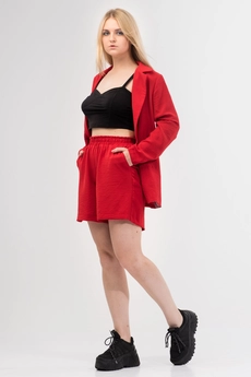 Костюм с шортами 423-20 красный Amelia Lux